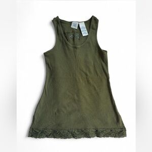 725 originals Green Lace Tank Top